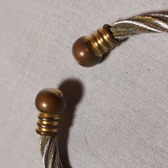 Vintage Avon Watch Silver & Gold Twist Design With Rhinestones Matching Bracelet - Picture 5 of 10